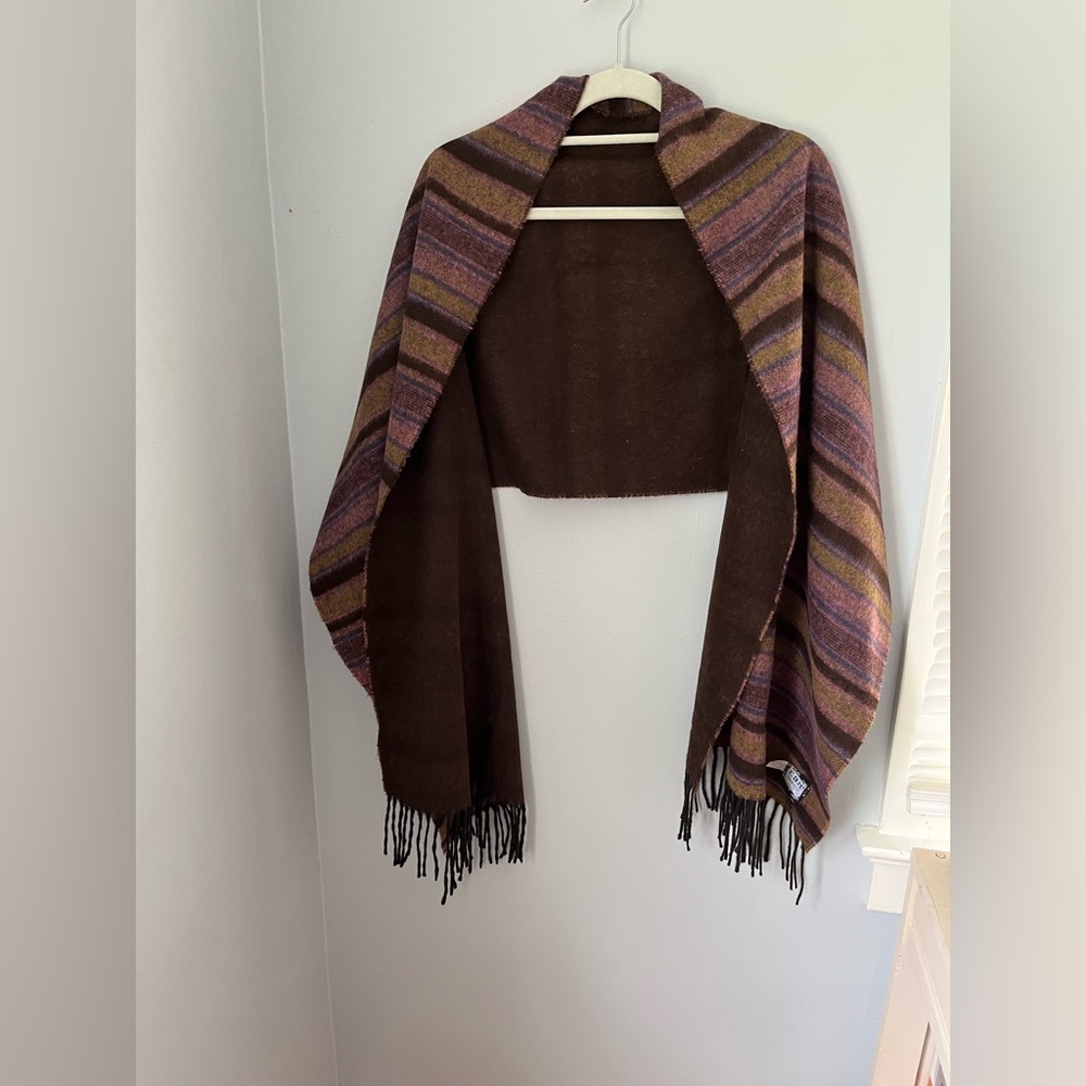 Striped Brown and Purple Women's Scarf, 74X20 perfect for fall and winter‎